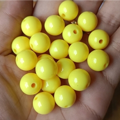 10-25gam hạt nhựa 12mm tròn nhiều màu có lỗ xỏ dây cỡ 2mm