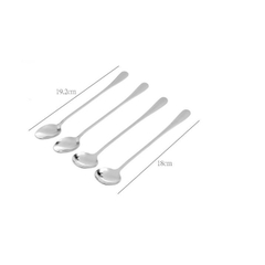 Muỗng cà phê & ăn kem cán dài bằng thép không gỉ Inox