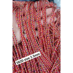 (bán ký) 100gam-500gam dây ngũ sắc size 2,5mm- 3.2mm mã 582/582d , dây đan vòng tay, vòng cổ may mắn