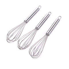 Dụng cụ đánh trứng cầm tay, Cây phới lồng tròn đánh trứng, khuấy trộn bột, đánh bông kem bơ làm bánh  thép không gỉ inox