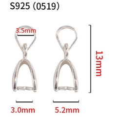 kẹp mặt dây chuyền bạc 925