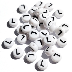 (chọn chữ) 10 hạt chữ cái, chữ số, phép tính 4x7mm nền trắng chữ đen