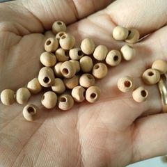 5-25gam hạt gỗ mộc 6mm màu nâu