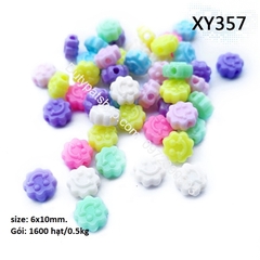 0.5kg Hạt mặt cười, trái tim các kiểu loai có lỗ xỏ dây dùng làm vòng hạt, đồ cột tóc, đồ chơi thủ công... (p225-1-10)