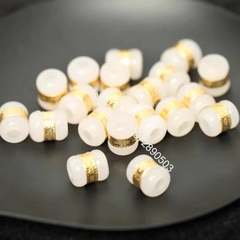 1-5 viên Lu thống phong thủy  dát vàng xỏ vòng tay - vòng cổ - mặt dây chuyền