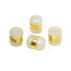 1-5 viên Lu thống phong thủy  dát vàng xỏ vòng tay - vòng cổ - mặt dây chuyền