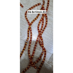 (Giá sĩ) 25-100viên (1dây) lu thống 8x12mm, 10x14mm, 12x16mm, đá tròn 6-8-10 in chú đại bi nhiều màu làm vòng phong thủy