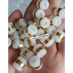1-5 viên Lu thống phong thủy  dát vàng xỏ vòng tay - vòng cổ - mặt dây chuyền