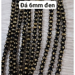 (Giá sĩ) 25-100viên (1dây) lu thống 8x12mm, 10x14mm, 12x16mm, đá tròn 6-8-10 in chú đại bi nhiều màu làm vòng phong thủy