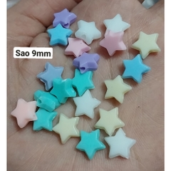 100gam hạt nhựa ngôi sao 9mm, 11mm, 12mm ,13mm dùng trang trí vòng hạt, cột tóc,làm đồ chơi, thủ công handmade....