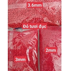 gói 450gam hạt cườm tiểu 2mm, cườm trung 3mm, cườm đai 3.6mm nhiều màu