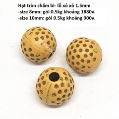 Bản sao của 50gam Hạt nhựa giả gỗ đủ kiểu để làm vòng tay, vòng cổ các loại