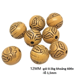 Bản sao của 50gam Hạt nhựa giả gỗ đủ kiểu để làm vòng tay, vòng cổ các loại
