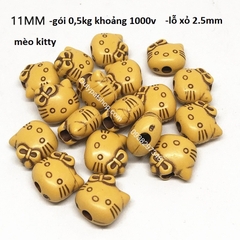 Bản sao của 50gam Hạt nhựa giả gỗ đủ kiểu để làm vòng tay, vòng cổ các loại