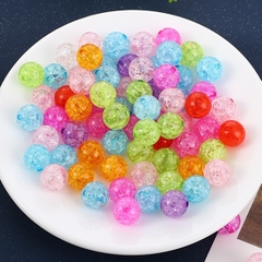 10-50gam hạt nhựa kiểu nứt 8mm, 10mm có lỗ xỏ làm vòng tay, vòng cổ , túi xách, làm handmade