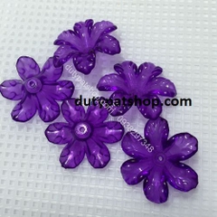 100-500gam Hạt cánh hoa nhựa 6 cánh size 30mm làm hoa thủ công handmade