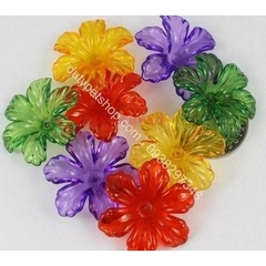 100-500gam Hạt cánh hoa nhựa 6 cánh size 30mm làm hoa thủ công handmade