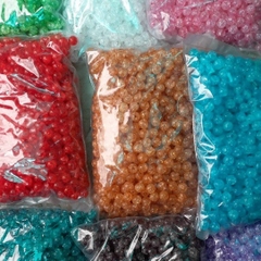 10-50gam hạt nhựa kiểu nứt 8mm, 10mm có lỗ xỏ làm vòng tay, vòng cổ , túi xách, làm handmade