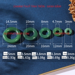 10 cái Charm thuỷ tinh tròn nhiều size 10mm, 12mm, 16mm, 20mm, 24mmm