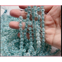 10-50gam đá tuyết trắng nhân xanh 8mm , nhân cam 6mm làm vòng tay, vòng cổ, trang trí vòng handmade