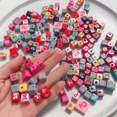 50gam Hạt nhựa lỗ lớn nhiều kiểu dây cột tóc, xỏ vòng hạt, làm trang sức, đồ chơi, trang trí handmade tùy thích....