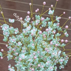 1set hạt cánh hoa, hạt tròn, dây kẽm nguyên liệu làm hoa hạnh phúc thủ công