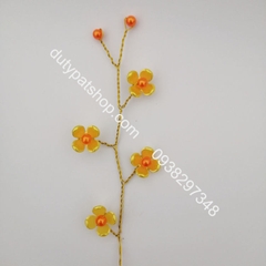 1set hạt cánh hoa, hạt tròn, dây kẽm nguyên liệu làm hoa hạnh phúc thủ công