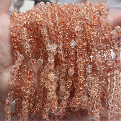 10-50gam đá tuyết trắng nhân xanh 8mm , nhân cam 6mm làm vòng tay, vòng cổ, trang trí vòng handmade