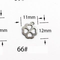 5 mặt charm hoa lá các kiểu  mỏng nhẹ inox không rỉ làm vòng tay. vòng cổ, hoa tai