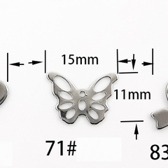 5 mặt charm hoa lá các kiểu  mỏng nhẹ inox không rỉ làm vòng tay. vòng cổ, hoa tai