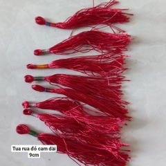 10 cái Tua rua nhỏ trang trí đỏ cam dài 9cm