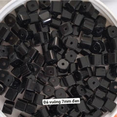 10-100 gam Đá thuỷ tinh vuông 7mm nhiều màu.