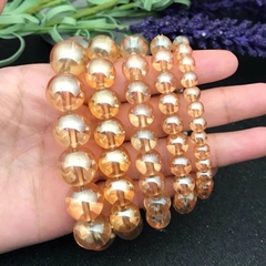 vòng tay đá màu vàng trà bóng đủ size