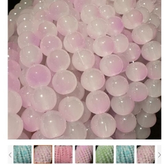 (DA9) 10-50gam đá ngọc 2 màu nhân tạo 10mm nhiều màu làm vòng tay, vòng cổ phong thuỷ