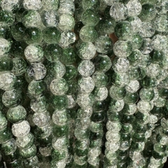 (da06) 50gam Đá tuyết đa màu size 8mm có lỗ xỏ làm vòng tay, vòng cổ phong thuỷ, thời trang