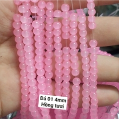 25g Đá 4mm giả ngọc có lỗ xỏ làm vòng tay vòng cổ (DA01)