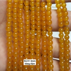 25g Đá 4mm giả ngọc có lỗ xỏ làm vòng tay vòng cổ (DA01)