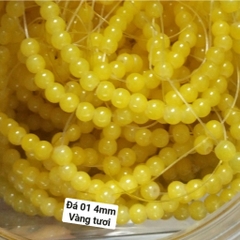 25g Đá 4mm giả ngọc có lỗ xỏ làm vòng tay vòng cổ (DA01)
