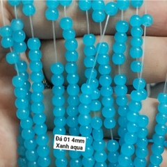 25g Đá 4mm giả ngọc có lỗ xỏ làm vòng tay vòng cổ (DA01)