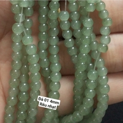 25g Đá 4mm giả ngọc có lỗ xỏ làm vòng tay vòng cổ (DA01)
