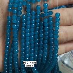 25g Đá 4mm giả ngọc có lỗ xỏ làm vòng tay vòng cổ (DA01)