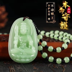 Vòng cổ đá xanh ngọc phật bản mệnh