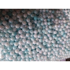 50gam hạt nhựa 6mm/8mm/10mm đa sắc bóng cừ có lỗ xỏ làm vòng hạt, trang trí làm thủ công