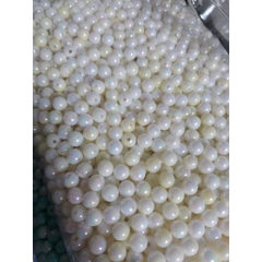 50gam hạt nhựa 6mm/8mm/10mm đa sắc bóng cừ có lỗ xỏ làm vòng hạt, trang trí làm thủ công