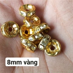 100 viên charm chặn, charm bánh xe size từ 6 đến 10mm