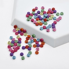 gói 340 hạt (50gam) hạt nhựa tròn 4x7mm in mặt cười, chữ, .... làm handmade, phụ kiện, trang trí tuỳ sở thích
