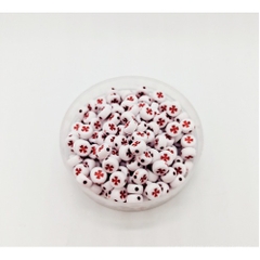 gói 340 hạt (50gam) hạt nhựa tròn 4x7mm in mặt cười, chữ, .... làm handmade, phụ kiện, trang trí tuỳ sở thích