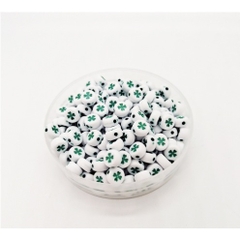 gói 340 hạt (50gam) hạt nhựa tròn 4x7mm in mặt cười, chữ, .... làm handmade, phụ kiện, trang trí tuỳ sở thích