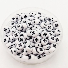gói 340 hạt (50gam) hạt nhựa tròn 4x7mm in mặt cười, chữ, .... làm handmade, phụ kiện, trang trí tuỳ sở thích