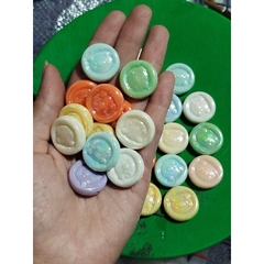 25-500gam hạt charm holo có lỗ xỏ 20mm bóng đẹp